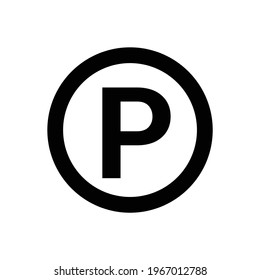 parking zone signal traffic vector illustration