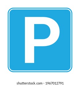 parking zone signal traffic vector illustration