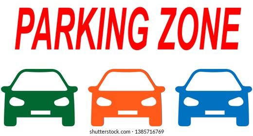 Parking Zone Signboard Vector eps