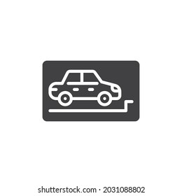 Parking zone vector icon. filled flat sign for mobile concept and web design. Car parking glyph icon. Symbol, logo illustration. Vector graphics