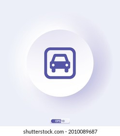 parking_2 icon. Communication, Navigation, Sign and Symbol icon. Contains such Icons as Map with a Pin, Route map, Navigator, Direction and more. Vector illustration.