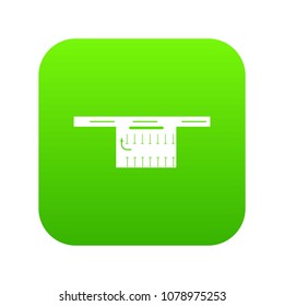 Parkingicon green vector isolated on white background