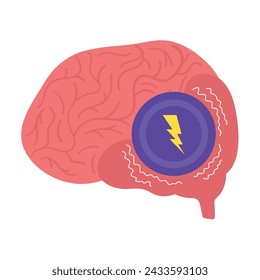parkinson brain disease illustration vector