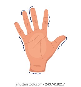 parkinson disease hand isolated illustration