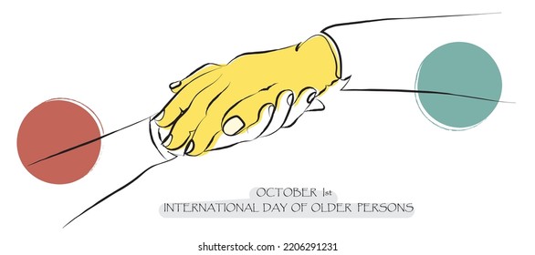 Parkinson Disease Patient, Alzheimer Elderly Senior, Arthritis Person's Hand In Support Of Nursing Family Caregiver Care For Disability Awareness Day, National Care Givers Month, Aging Society Concept