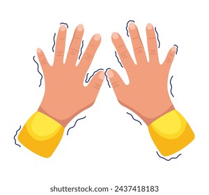 parkinson hand shaking isolated design