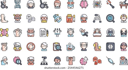 Parkinson icons .. High-Quality Vector Icons Collection with Editable Stroke. Ideal for Professional and Creative Projects.