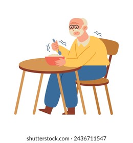 vector de ilustración del viejo hombre de parkinson