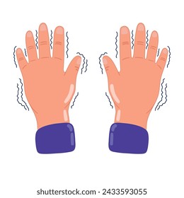 parkinson tremor hands illustration vector