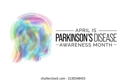 Parkinson's Disease awareness month is observed every year in April, is a brain disorder that leads to shaking, stiffness, and difficulty with walking, balance, and coordination. Vector illustration