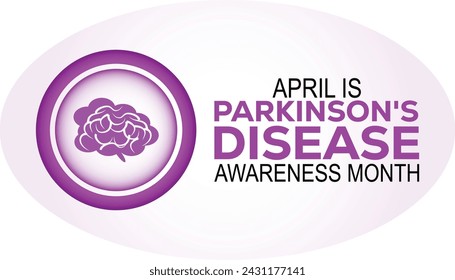 Mes de concienciación sobre la enfermedad de Parkinson observado cada año en abril. Plantilla para fondo, pancarta, tarjeta, cartel con inscripción de texto.