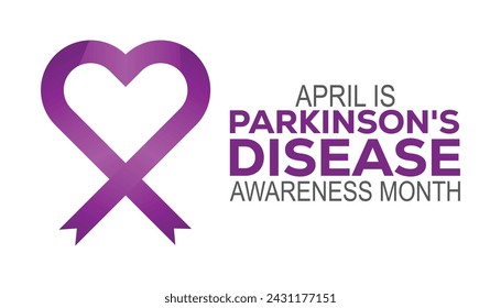 Mes de concienciación sobre la enfermedad de Parkinson observado cada año en abril. Plantilla para fondo, pancarta, tarjeta, cartel con inscripción de texto.