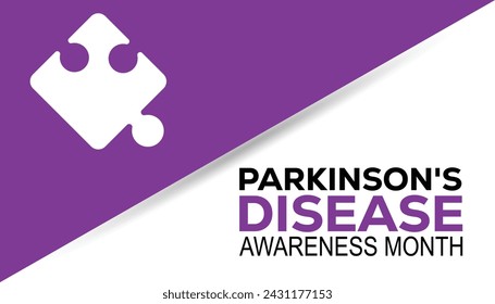 Mes de concienciación sobre la enfermedad de Parkinson observado cada año en abril. Plantilla para fondo, pancarta, tarjeta, cartel con inscripción de texto.