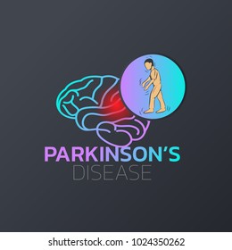Parkinson's Disease icon design, medical logo. Vector illustration