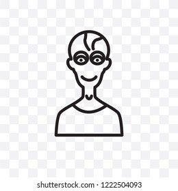 Parkinson's disease vector linear icon isolated on transparent background, Parkinson's disease transparency concept can be used for web and mobile