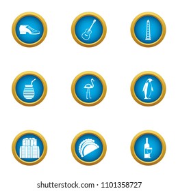 Parkland icons set. Flat set of 9 parkland vector icons for web isolated on white background