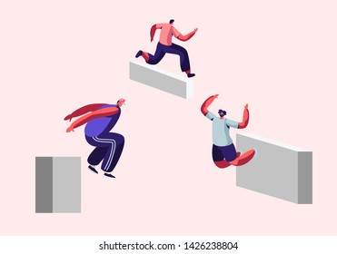 208 Man jumping over wall Stock Illustrations, Images & Vectors ...