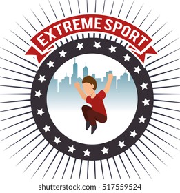 parkour extreme sport urban background label