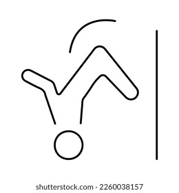 icono de parkour en fondo blanco, ilustración vectorial.