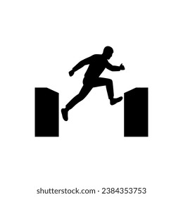 Parkour Icon on White Background - Simple Vector Illustration