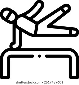 parkour icon. Thin Linear Style Design Isolated On White Background