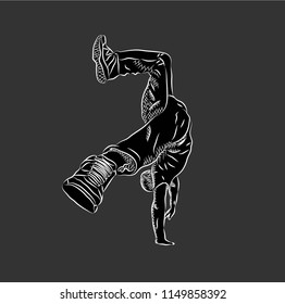 Parkour Jumping man. Outdoor sport. Vector illustration
