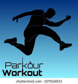 Parkour Practitioner illustration flat vector elements. Will be perfect for t-shirts, textile, banner, postcard, poster.
