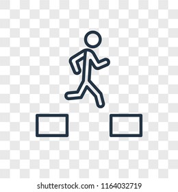 Parkour vector icon isolated on transparent background, Parkour logo concept