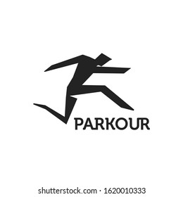 PARKOUR. Vector logo icon sign, symbol for print and for web presentations