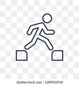 Parkour vector outline icon isolated on transparent background, high quality linear Parkour transparency concept can be used web and mobile