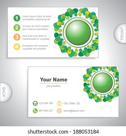 Parks and gardens - Universal business card - set template - Company presentation - stock vector