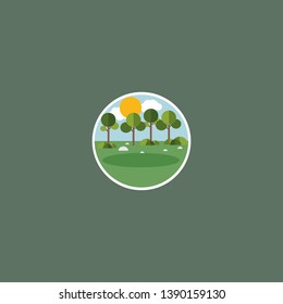 parks icon graphic element Illustration template design