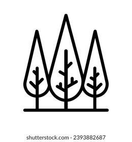 Parks Icon (Trees), True Black Icon