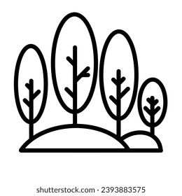 Parks Icon (Trees), True Black Icon