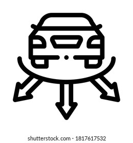 parktronic parking system icon vector. parktronic parking system sign. isolated contour symbol illustration
