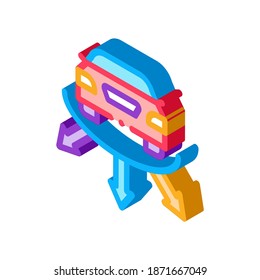 parktronic Parksystem Symbol Vektor. isometrisches parktronic Parksystem Zeichen. farbige einzelne Symbolillustration