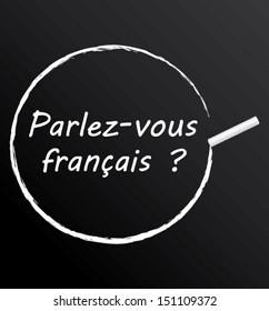 Parlez-vous franÃ?Â§ais ? Do you speak french ? Vector illustration.