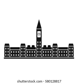 Parliament Building of Canada icon. Simple illustration of Parliament Building of Canada vector icon for web