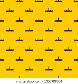 Parliament Building of Canada pattern seamless vector repeat geometric yellow for any design