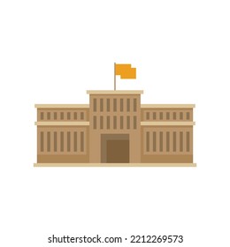 Parliament building icon. Flat illustration of Parliament building vector icon isolated on white background