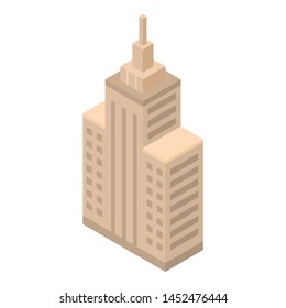 Parliament building icon. Isometric of parliament building vector icon for web design isolated on white background