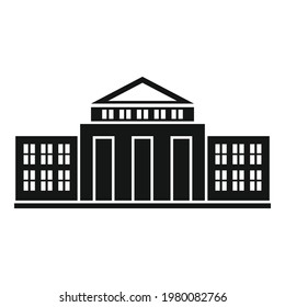 Parliament court icon. Simple illustration of Parliament court vector icon for web design isolated on white background