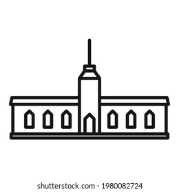 Parliament hall icon. Outline Parliament hall vector icon for web design isolated on white background