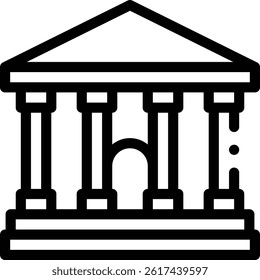 parliament icon. Thin Linear Style Design Isolated On White Background