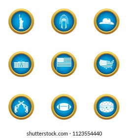 Parliament icons set. Flat set of 9 parliament vector icons for web isolated on white background