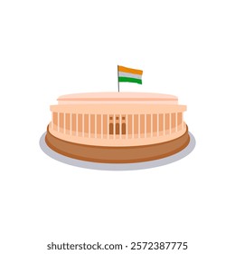 Parliament, Indian Symbol Vector Illustration