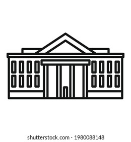 Parliament landmark icon. Outline Parliament landmark vector icon for web design isolated on white background