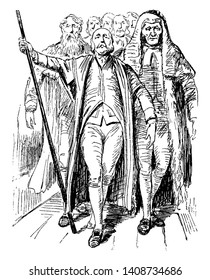 Parliament Members which refers to persons who serve in the parliament of that country, vintage line drawing or engraving illustration.