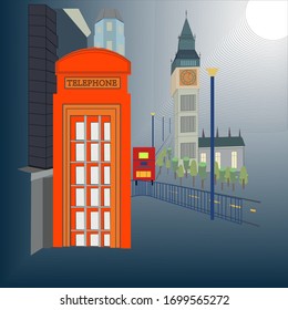 Parliament Square in London in vector graphics