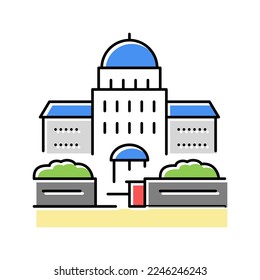 parliament state structure building color icon vector. parliament state structure building sign. isolated symbol illustration